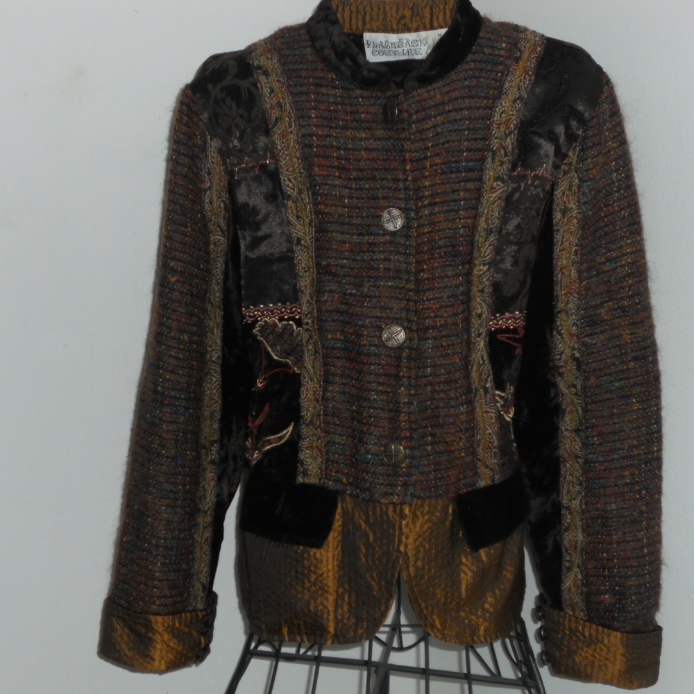 Flashback Couture Sweater Blazer Size Medium - image 4